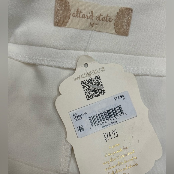 Altard State Ivory Fringe Skort NWT - Picture 3 of 3